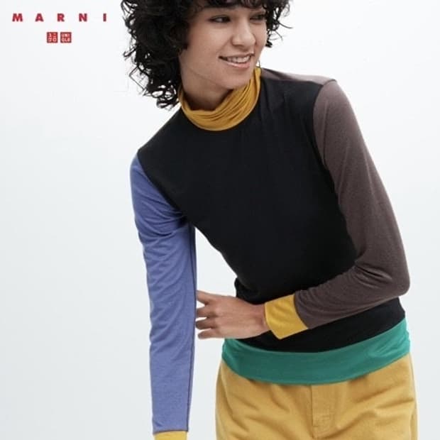 [새제품] uniqlo x MARNI 유니클로 X 마르니 컬러블록 터틀넥