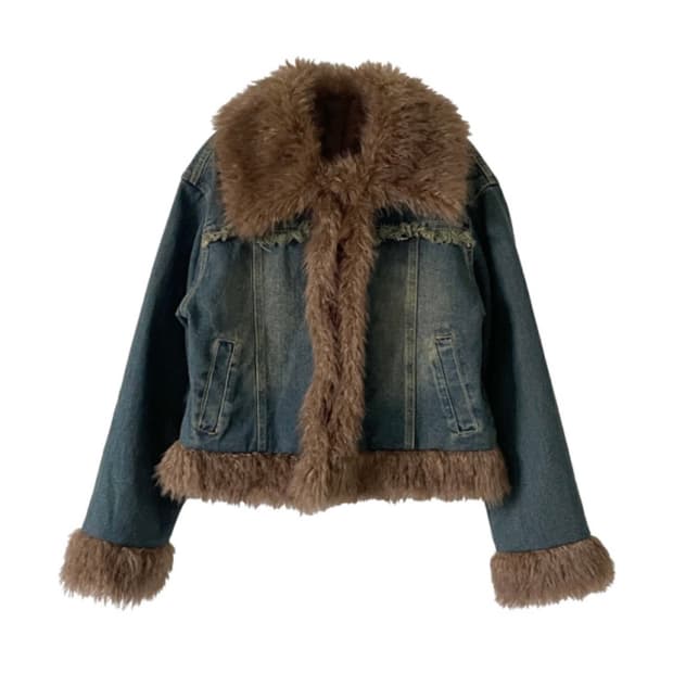 김아홉 퍼데님자켓