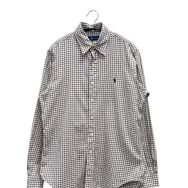 (S) 폴로랄프로렌 체크셔츠 화이트/브라운