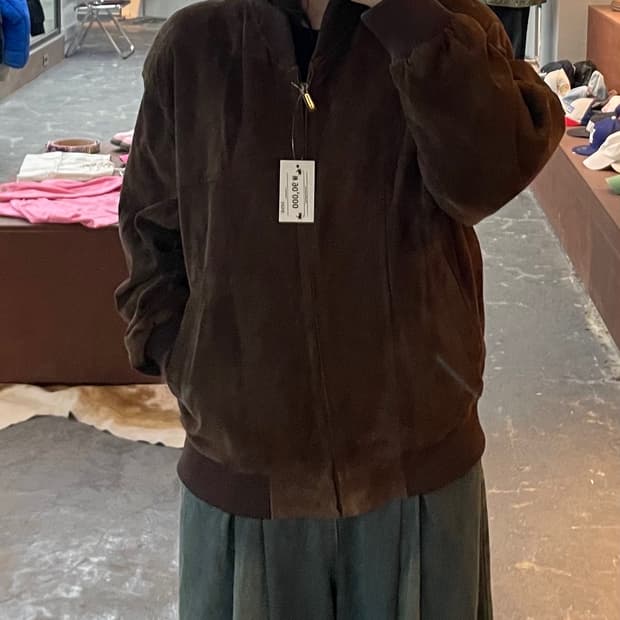 빈티지 MANSTER 브라운 스웨이드 자켓 H1925