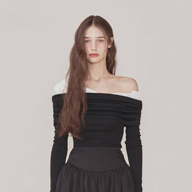 낫유어로즈 릴리탑 블랙 lily top