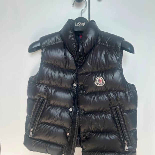 몽클레어 키즈 패딩 조끼 블랙