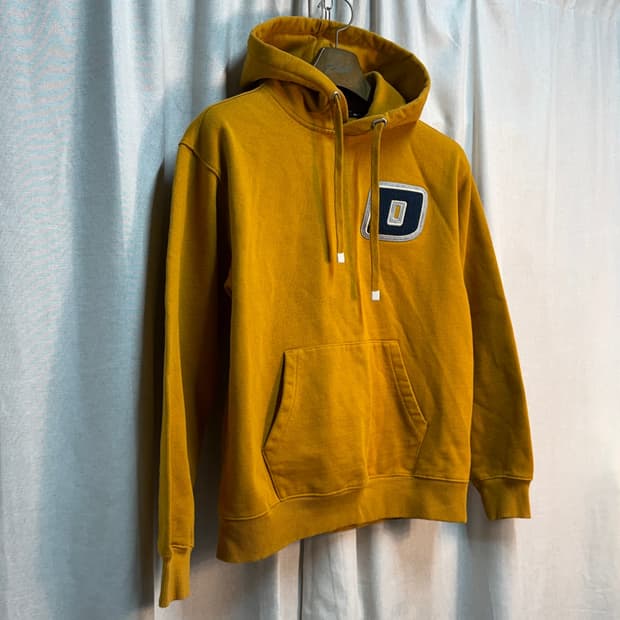 S 디키즈(Dickies) 빅로고 머스타드 기모 후드티