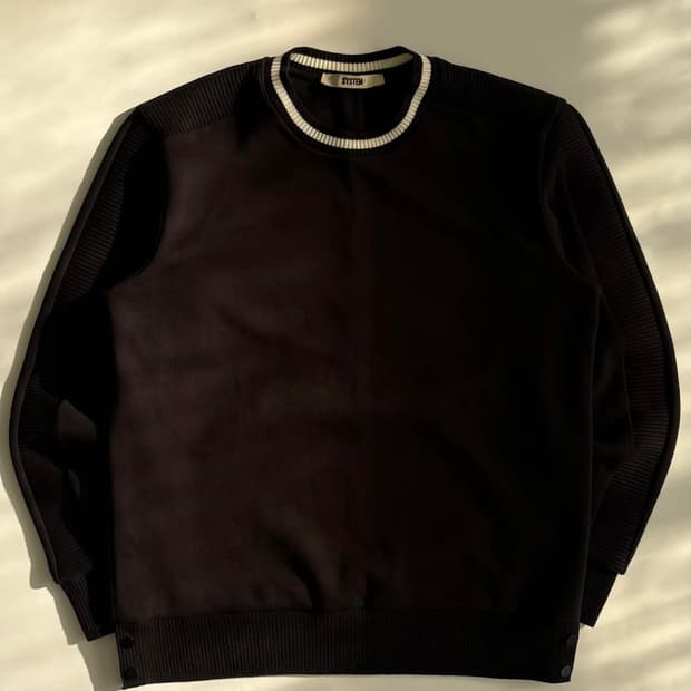 [105] 시스템 옴므 한섬 20ss 울 니트 맨투맨 스웻 셔츠