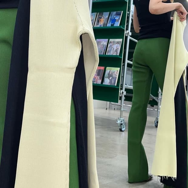 퍼버즈 립팬츠 그린