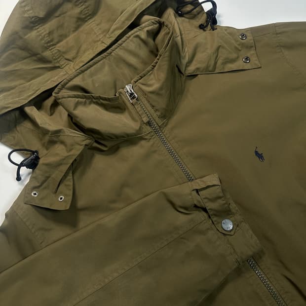 폴로 랄프로렌 카키 바람막이 후디 자켓