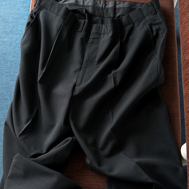 Design stripe 1 pleats trouser