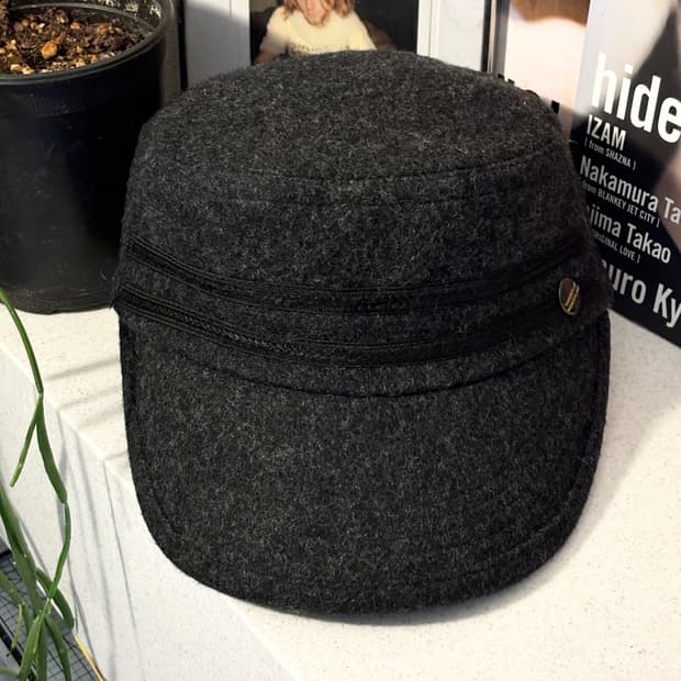 Ca4la 울 밀리터리 캡