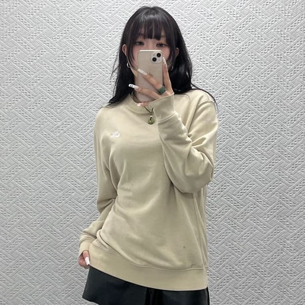 나이키 NSW 클럽 프렌치 테리 빈티지 오트밀 맨투맨 L C10948