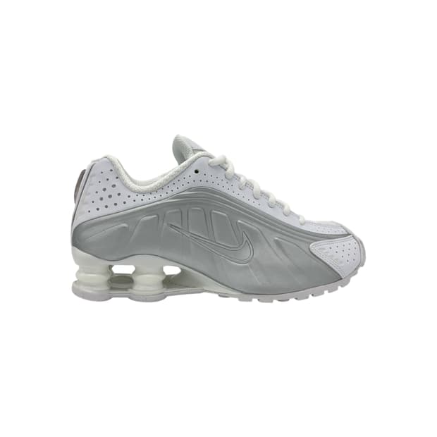 220 W 나이키 샥스 R4 화이트 메탈릭 실버