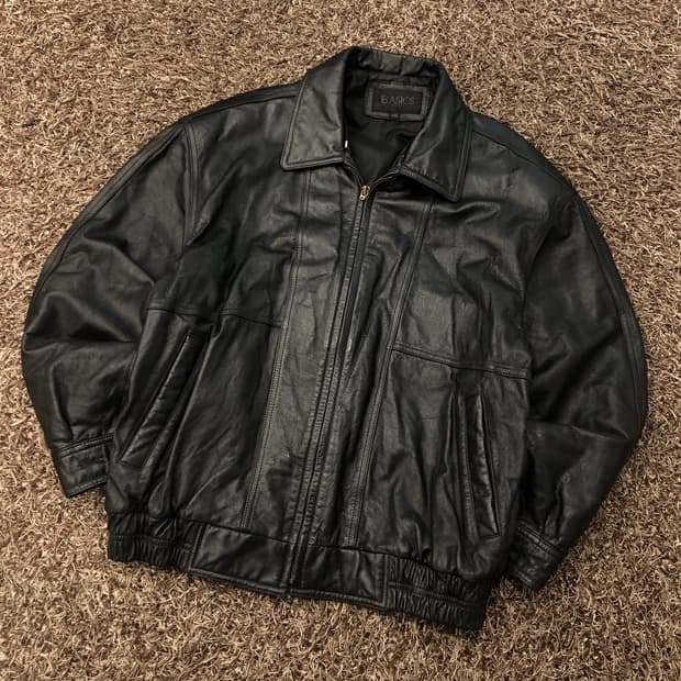 빈티지 소가죽 봄버 가죽 레더 자켓
