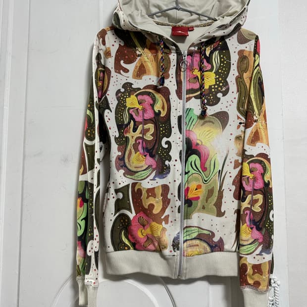 오일릴리 플라워 후드집업