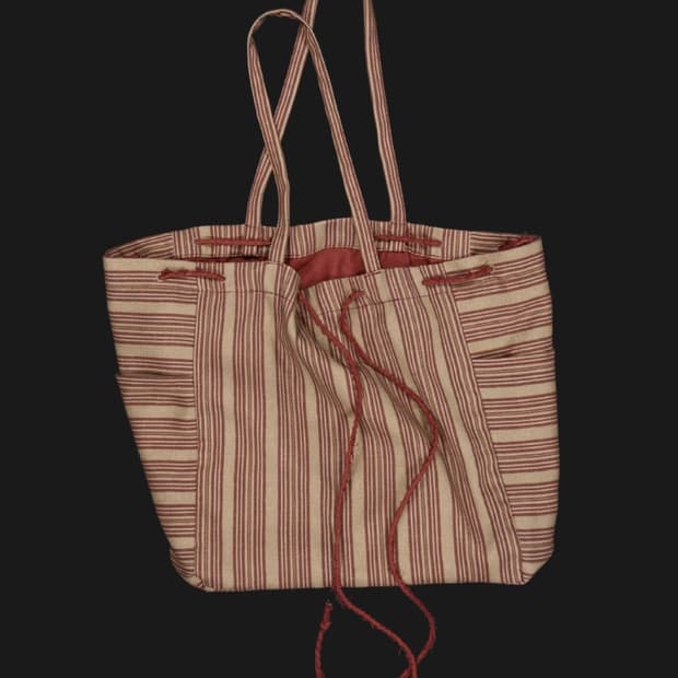 Verso Stripe drawstring tote bag