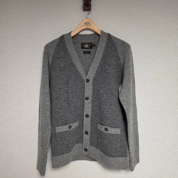 RRL 더블알엘 헤링본 울 가디건 M