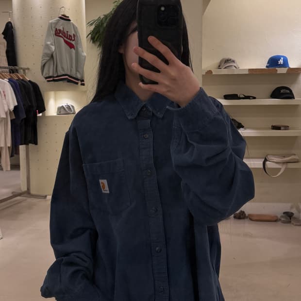 칼하트 코듀로이 원포켓 워크 셔츠  U11