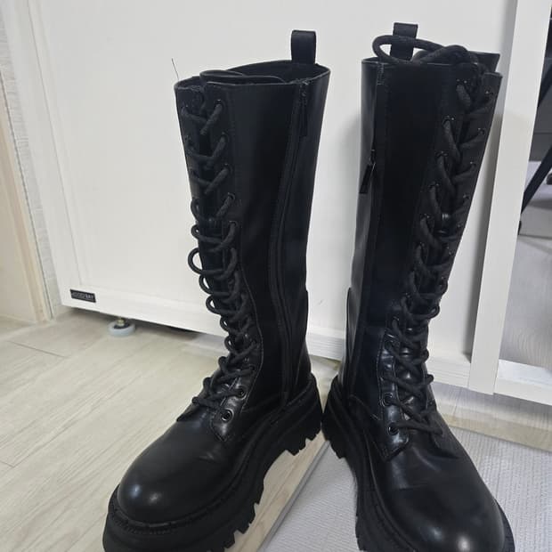 자라 레이스업 부츠 37