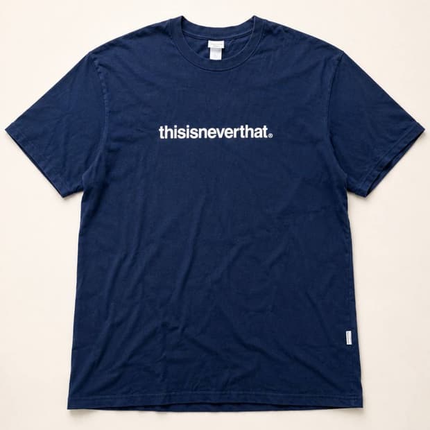 Thisisneverthat 디네뎃 네이비 로고 라운드 반팔