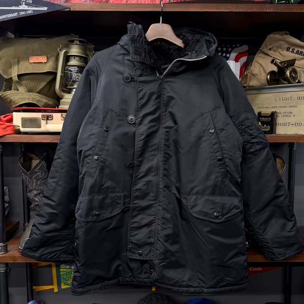 알파 인더스트리 N3B 밀리터리 퍼 후드 야상 자켓 파카 복각 N134