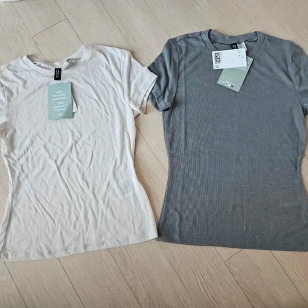 h&m 여름 반팔 티셔츠 2장