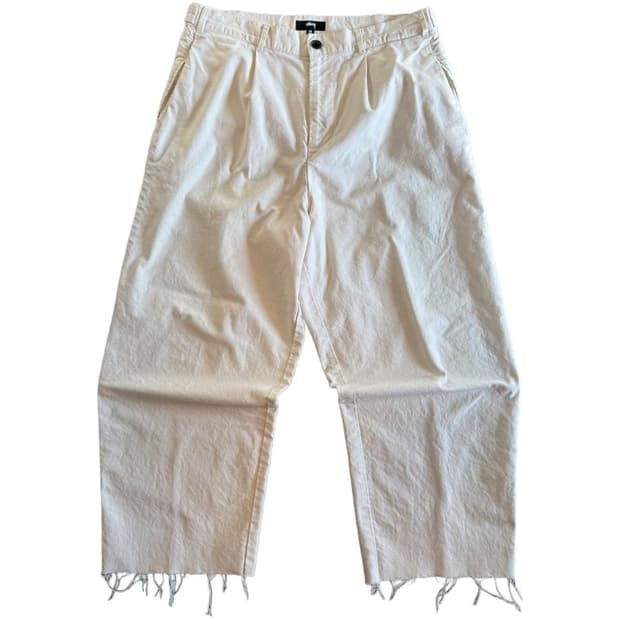 Stussy two pleats chino pants white (34)