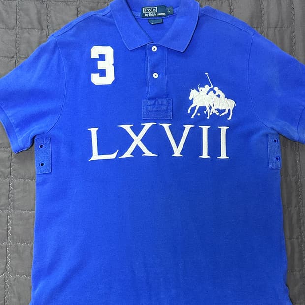 [L]Polo 폴로 키프치프 빅로고 pk 카라티 블루