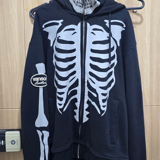 밴슨 본 프린팅 후드집업 xxl