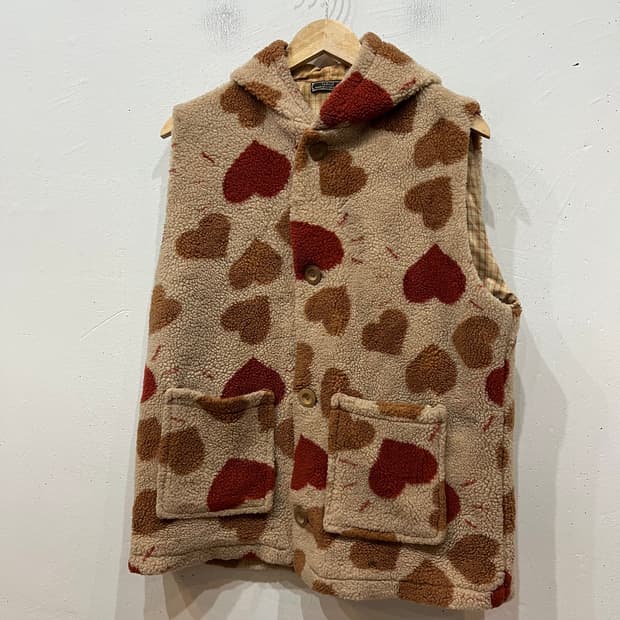 soleil JPN 하트 플리스 후드 베스트