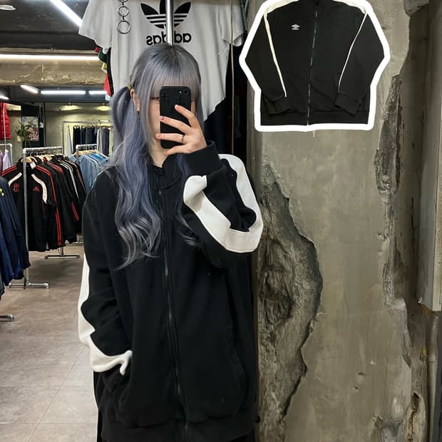 엄브로 집업 스웻 져지 블랙 3XL  #csz2415