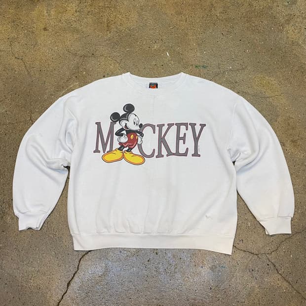 레어 90s Made in USA 빈티지 디즈니 미키마우스 맨투맨