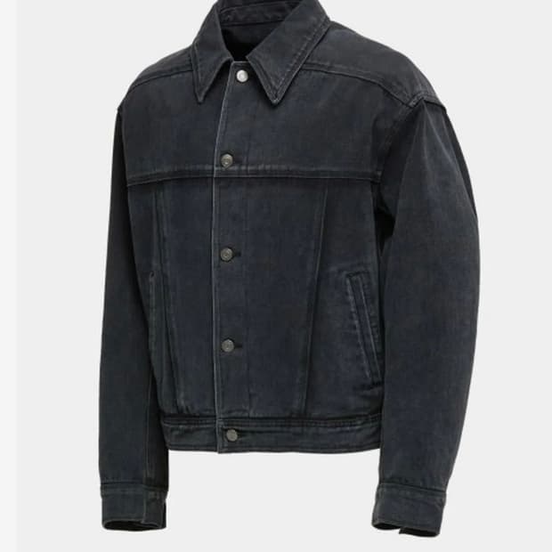 쿠어 / 페이디드 워싱 트러커 자켓 블랙 / L