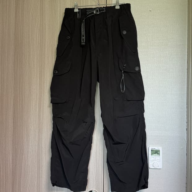 앤드원더 오버사이즈 카고 팬츠 블랙 M