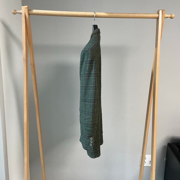 캠브릿지 빈티지 체크 울 블레이저