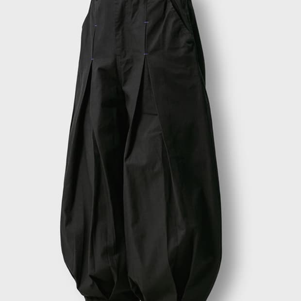 앵글런 Unbalance Long Tuck Pants 블랙