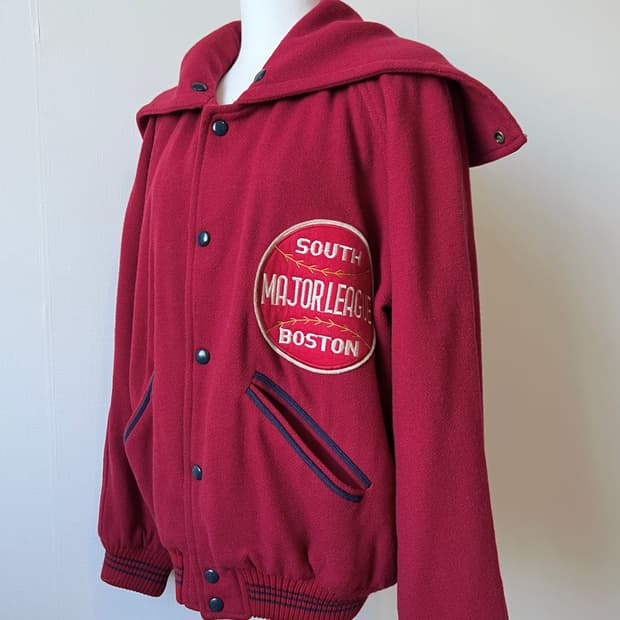 red varsity jacket