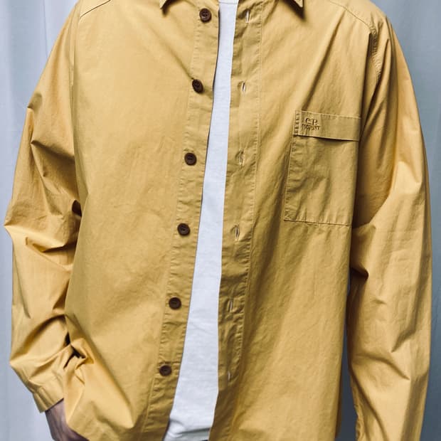 C.P. Company 긴팔 포켓 남방 셔츠 담황색 105 XL