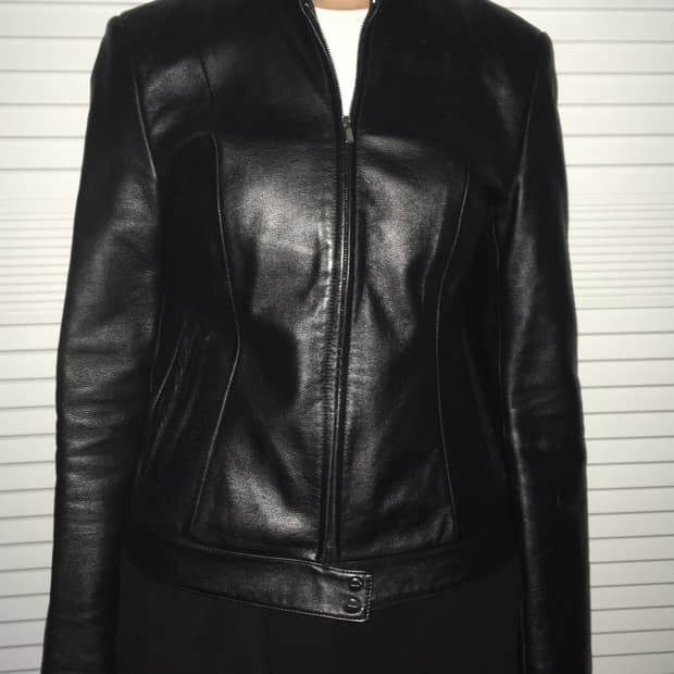 빈티지 소가죽 레더자켓 웨스턴 락시크