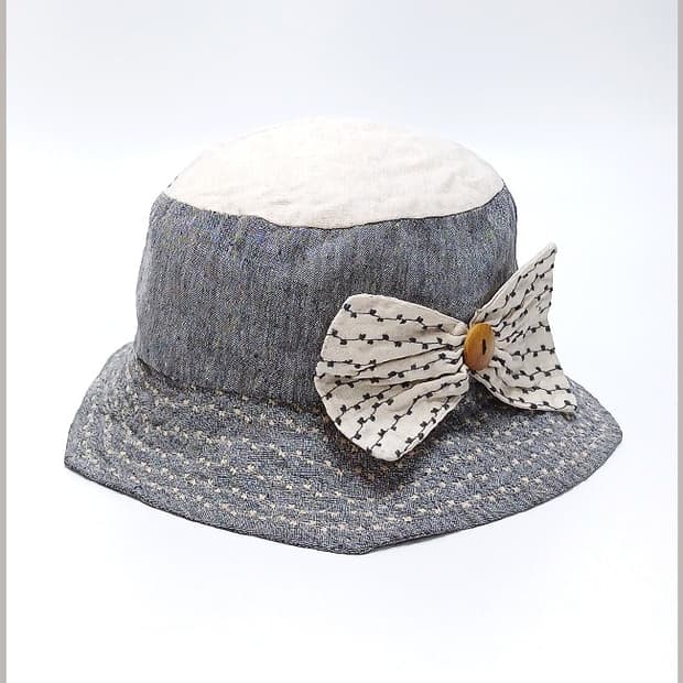 안죨로 프라스코니 이태리 여성 린넨 버킷햇 모자 J-739