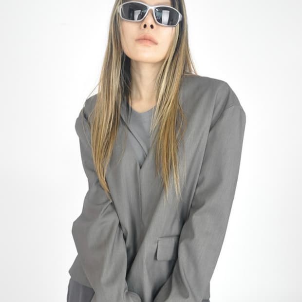 프라이빗룩북 클로즈 브이넥 자켓 black (free)