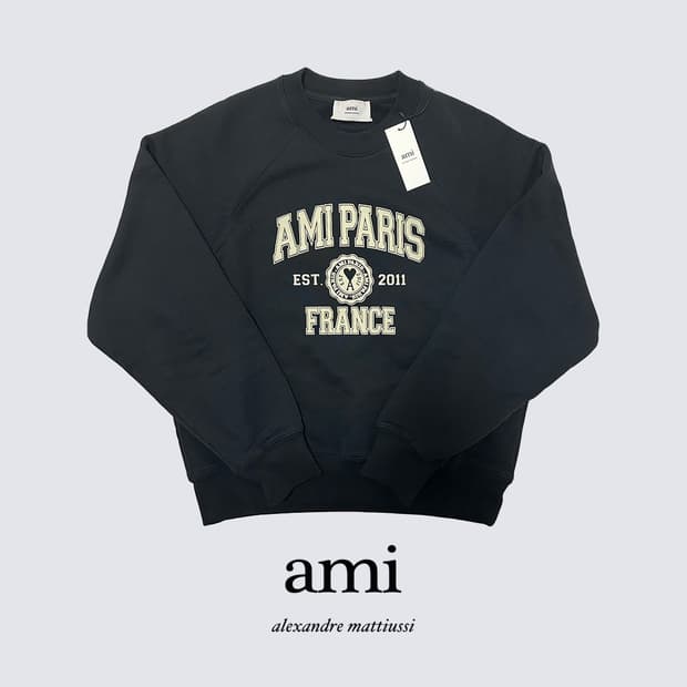 아미 파리스 맨투맨 블랙 XL