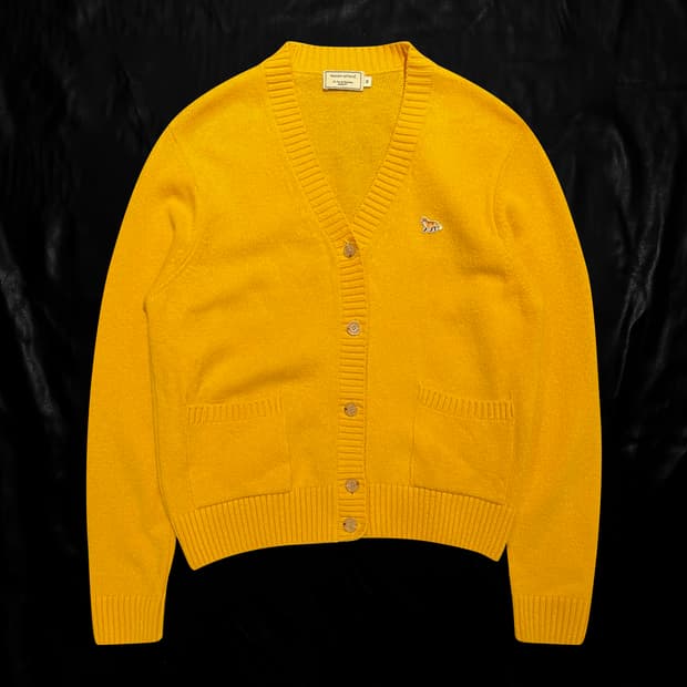 메종키츠네 옐로우 가디건