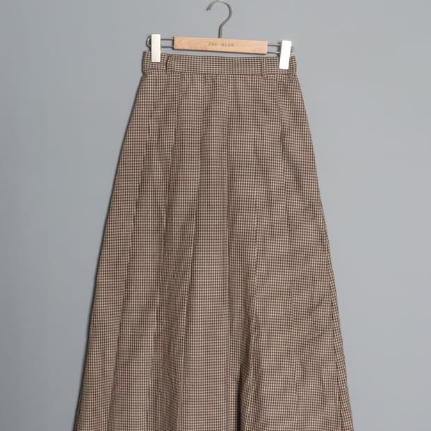 DISCOAT Check Pleats Skirt (26~27)