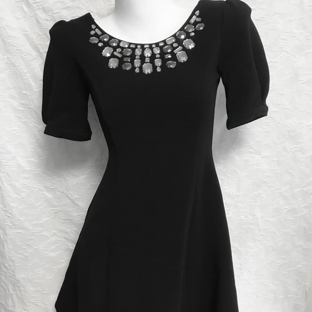 데드스탁•빈티지 rady 라디 갸루 쥬얼 비쥬 퍼프 원피스