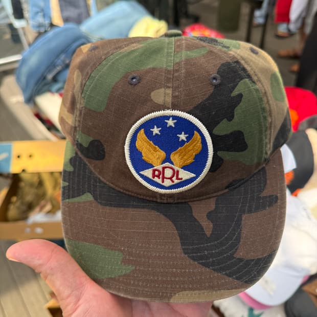 Rrl 카모 볼캡 os