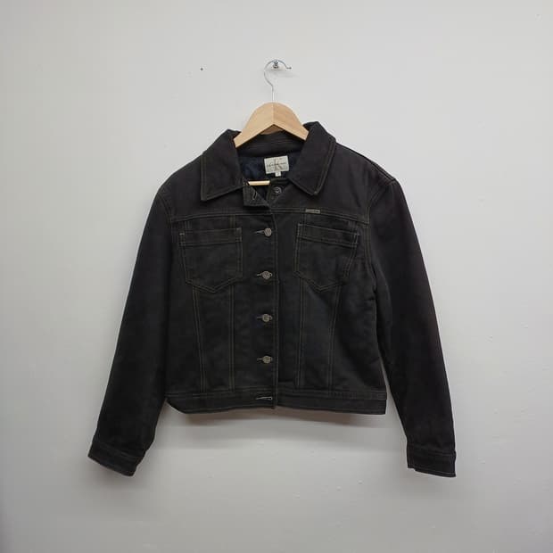 캘빈클라인 진스 블랙 퀼팅 데님 자켓 M
