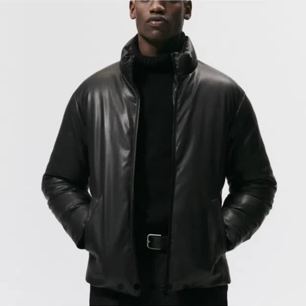 ZARA 자라 에코 레더 패딩 점퍼