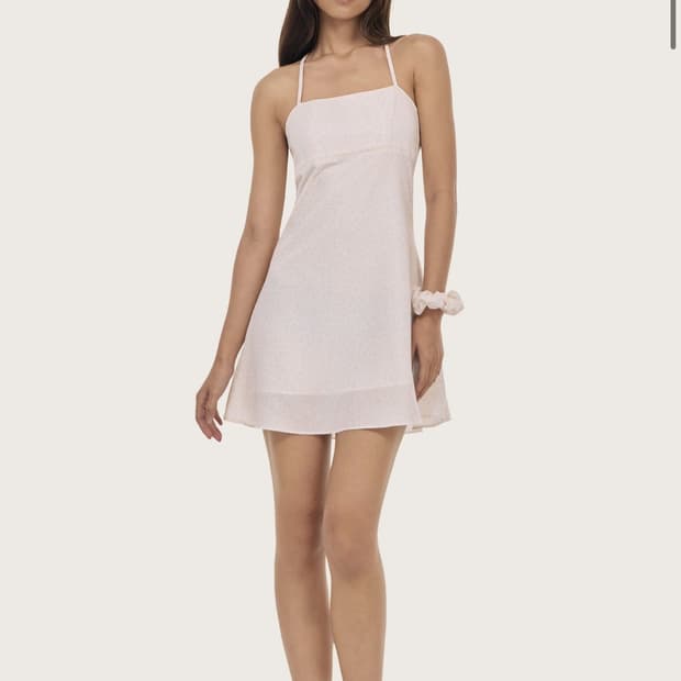 [미개봉] Kleesier 클리시어 핑크 레오파드 타이 백 드레스 