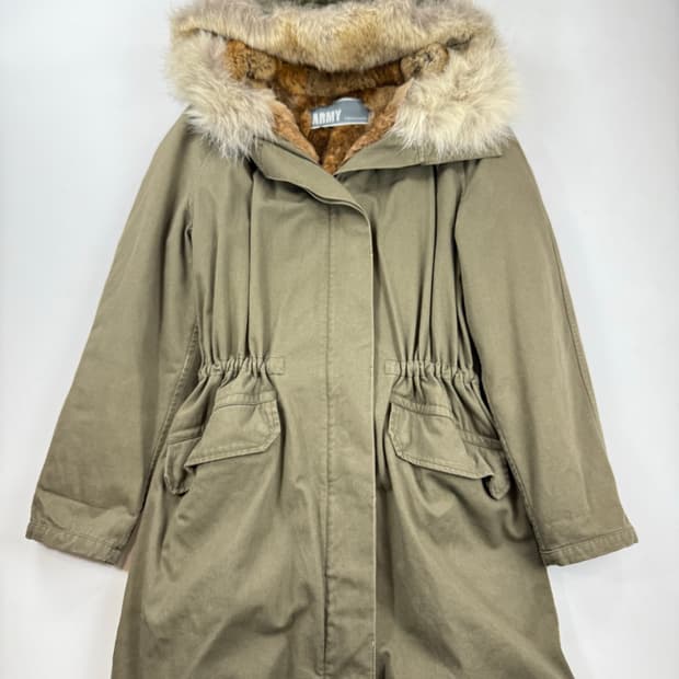 Yves salomon 이브살로몬 아미 코요테퍼 천연모피야상