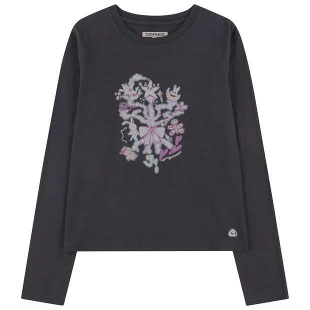  COYSEIO CORAL LONGSLEEVES CHARCOAL 