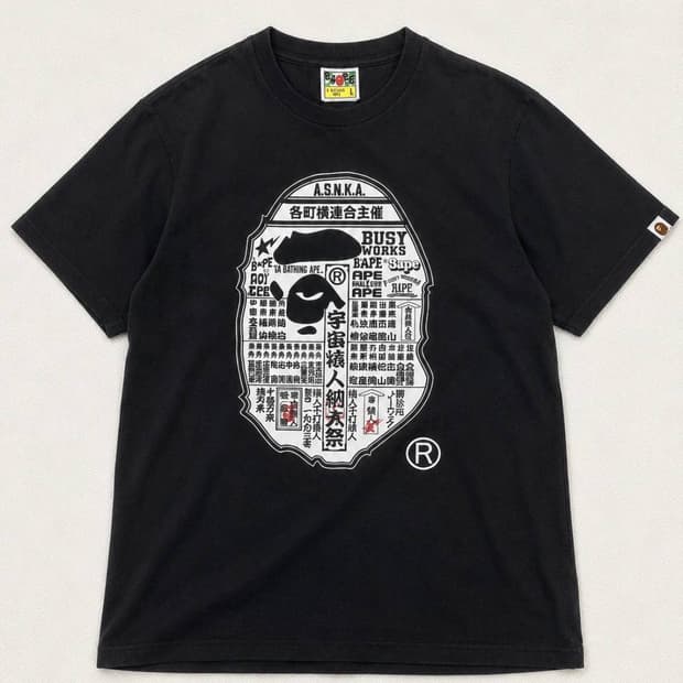 BAPE 베이프 A.S.N.K.A. 페스티벌 블랙 반팔