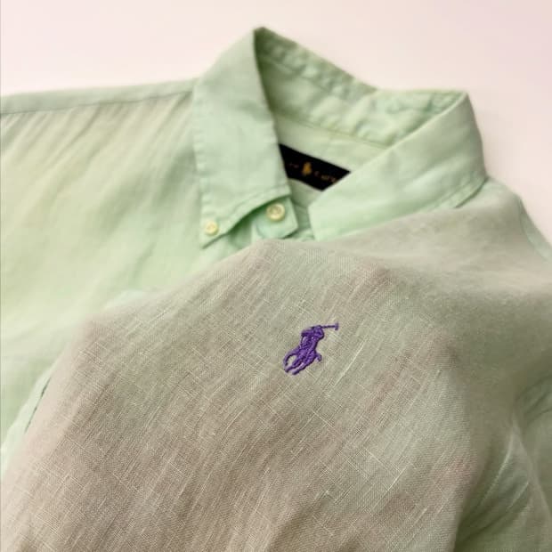 Polo 폴로랄프로렌 신형라벨 린넨 반팔 셔츠 